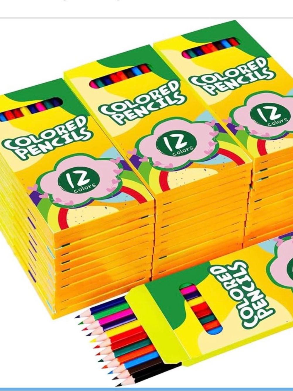 18pcs pre-sharpened Colored Pencils for kids 12-Color Pack